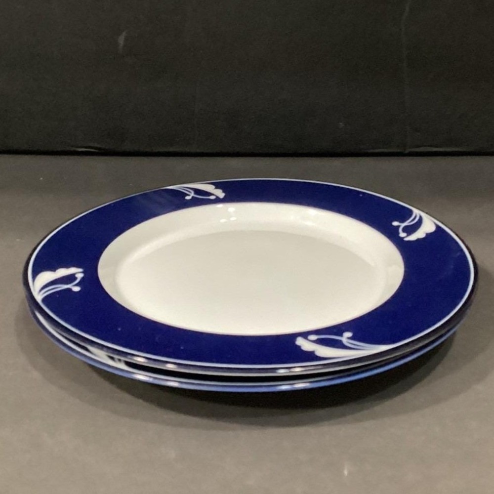 Dansk Flora Indigo Salad Plates Set of 2 ~  8 7/8 " - Picture 9 of 11